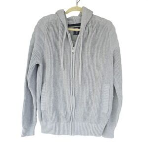 FRIED‎ DENIM Mens Grey Knitted Full Zip Hoodie Sweater XL